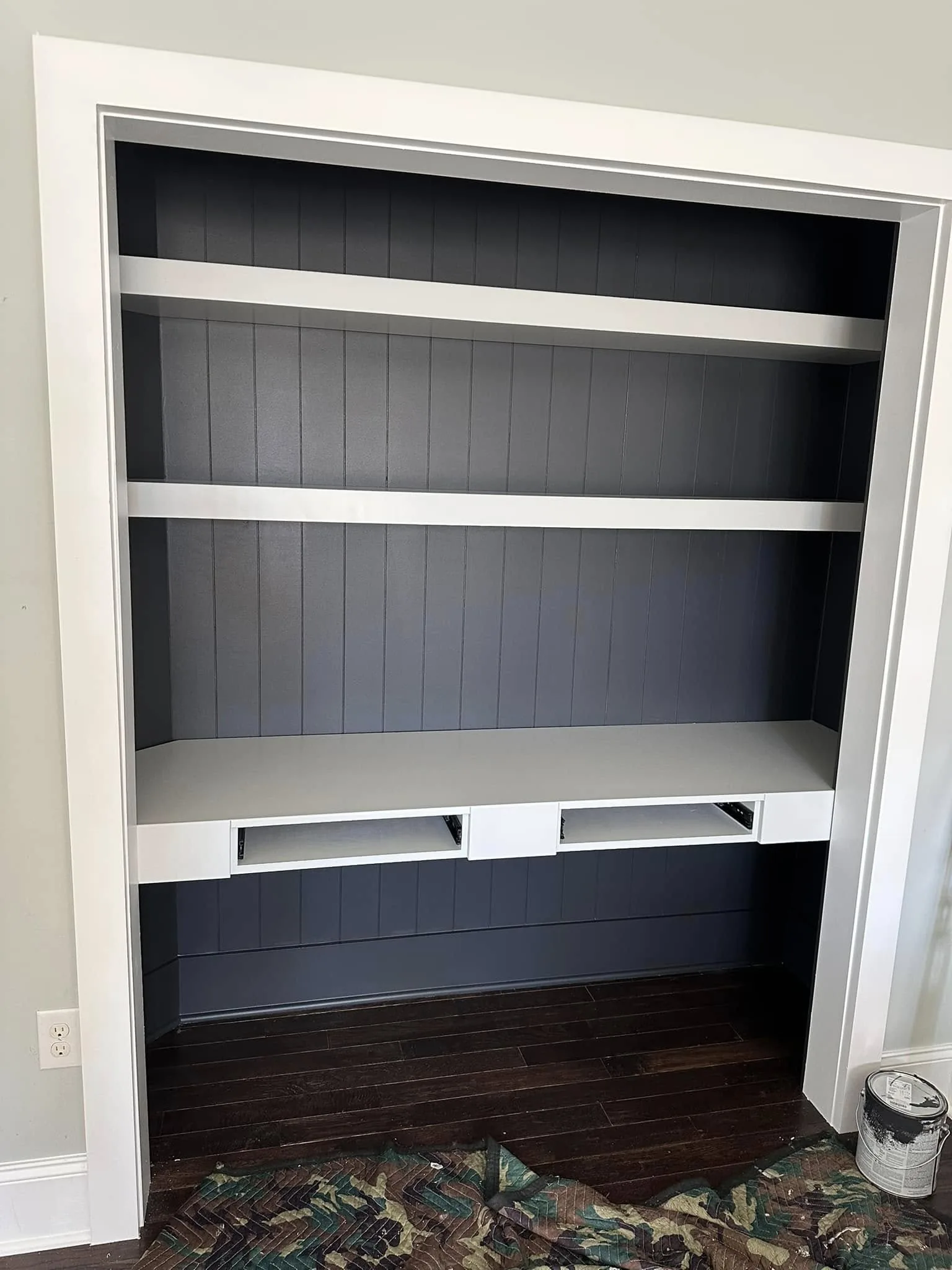 Bookshelf Niche — custom carpentry by Custom Interiors & Remodeling