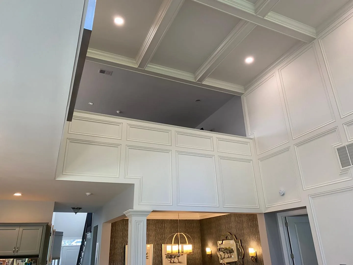 Box-Beam Ceiling & Wainscot — custom carpentry by Custom Interiors & Remodeling